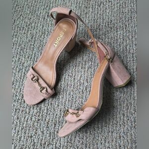 Report Blush Suede Block Heels